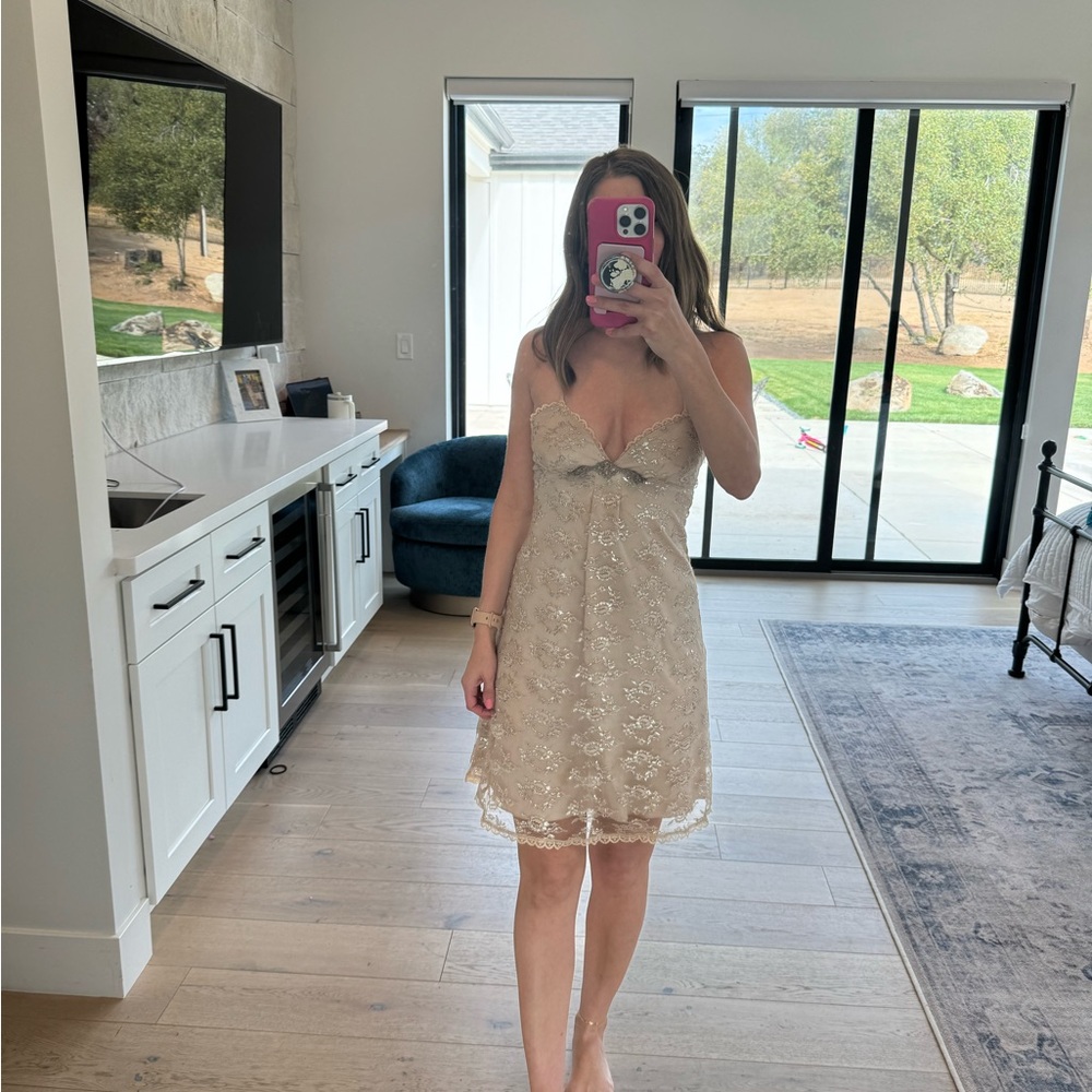 Gold shimmer dress